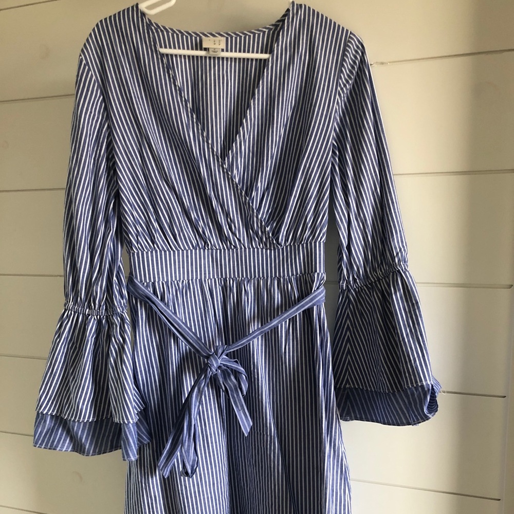 A New Day Tiered Sleeve Wrap Dress